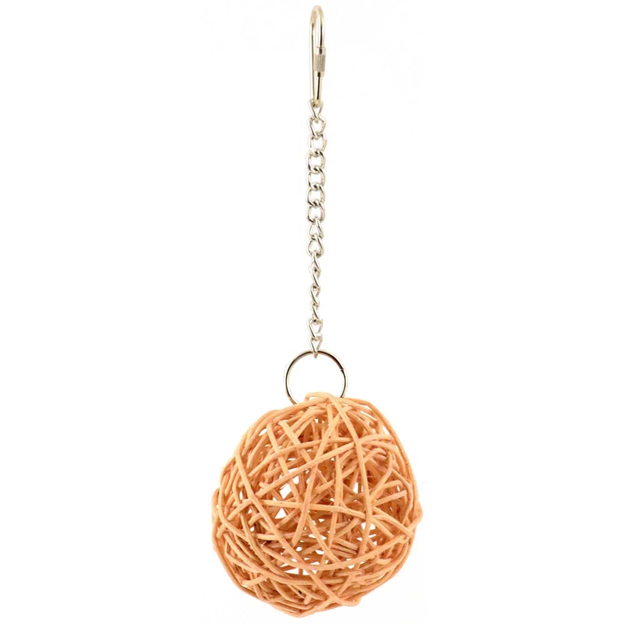 Woven Vine Ball On Chain Parrot Toy - Large - Image 2