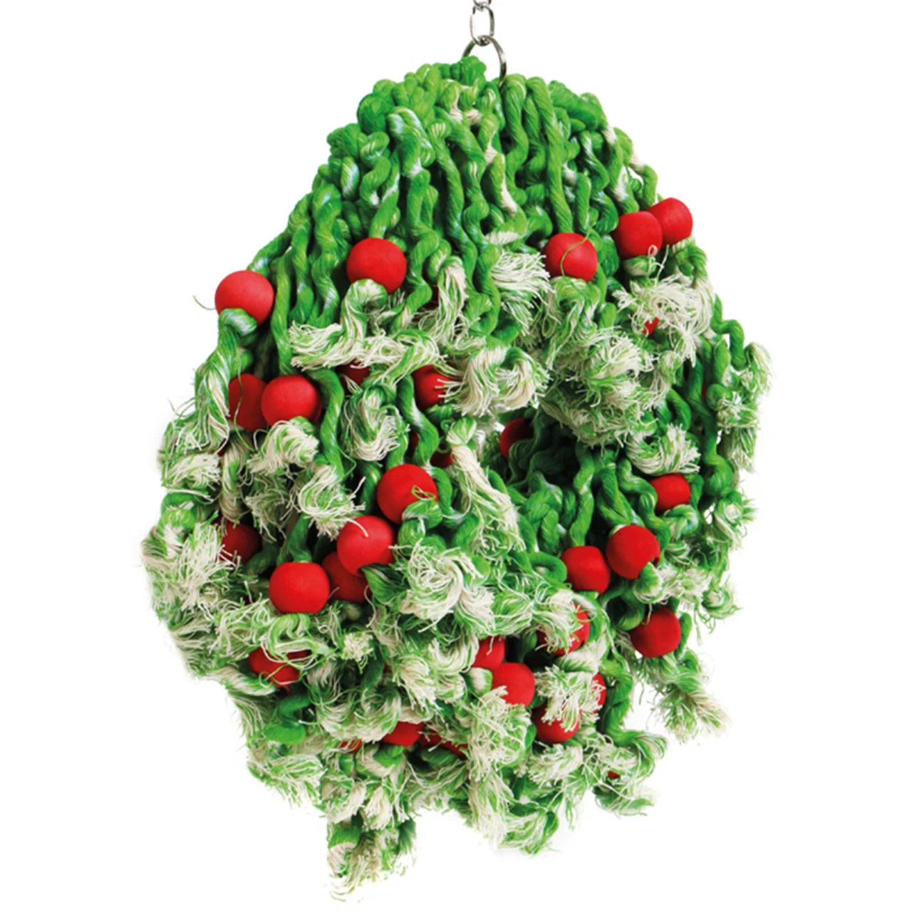 Cotton Christmas Wreath Parrot Toy - Image 3