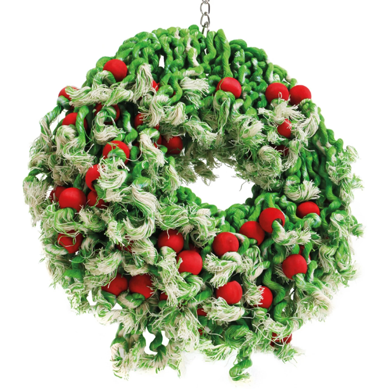 Cotton Christmas Wreath Parrot Toy - Image 5