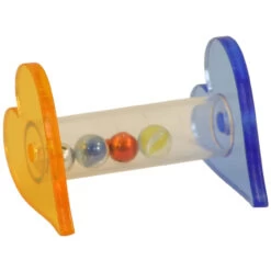 Two Hearts Acrylic Parrot Foot Toy