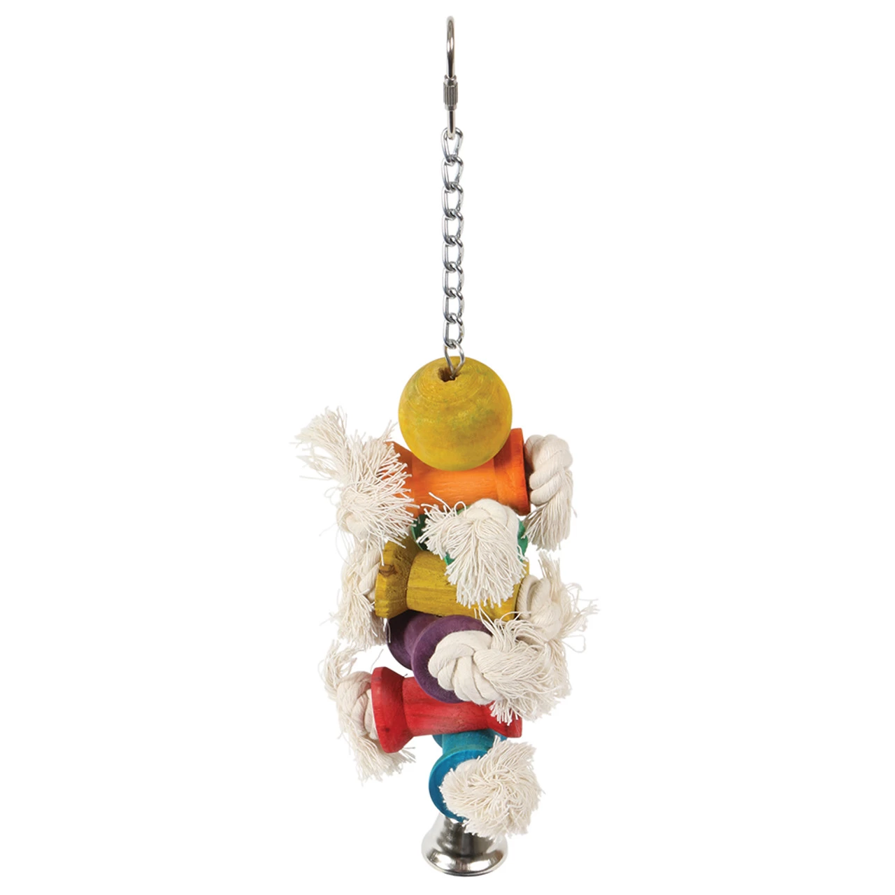 Spool Stacker Wood & Rope Parrot Toy - Image 4
