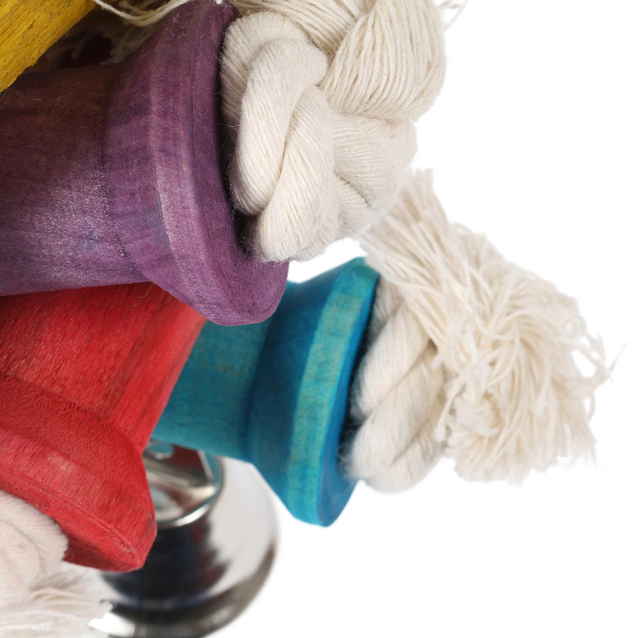 Spool Stacker Wood & Rope Parrot Toy - Image 5