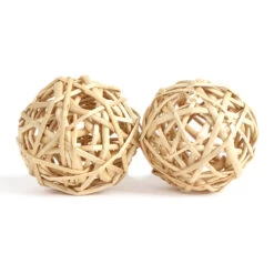 Giant Munch Ball Woven Willow Chew Parrot Toy Pack Of 2