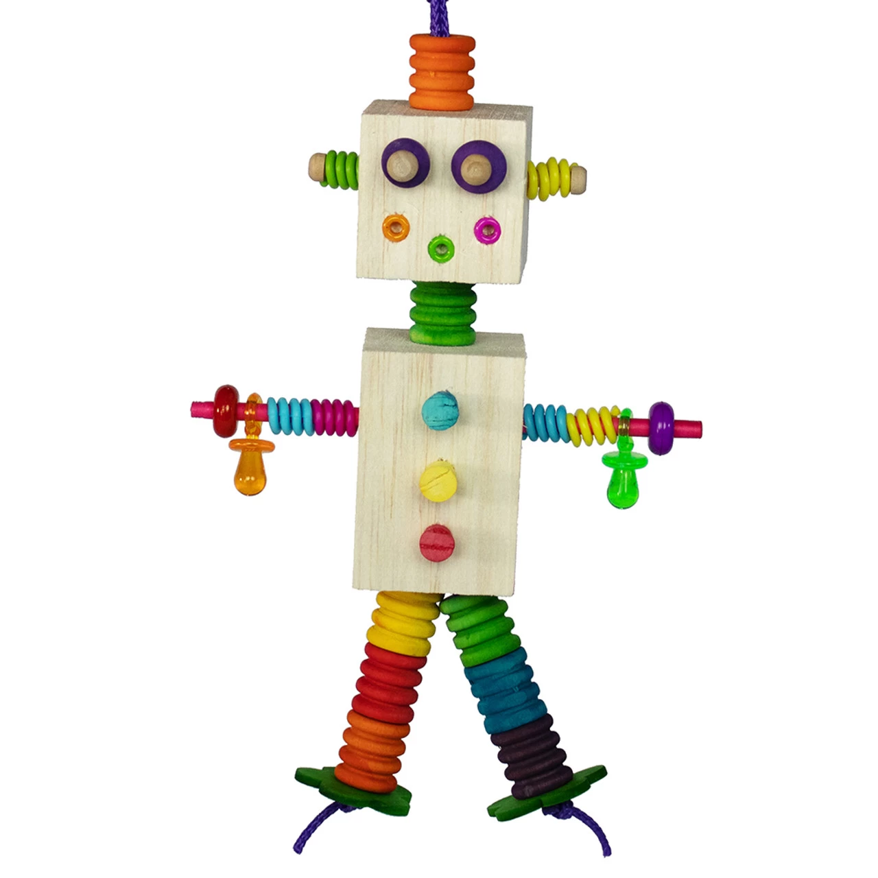 Balsa Block Bot Buddy Chewable Parrot Toy