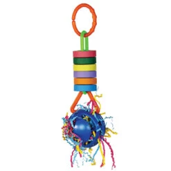 Wacky Waffle Bagel Chew And Forage Parrot Toy