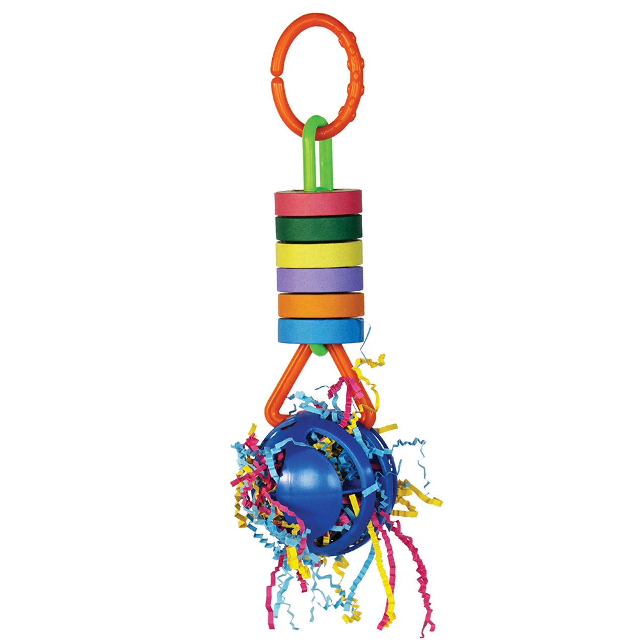 Wacky Waffle Bagel Chew And Forage Parrot Toy