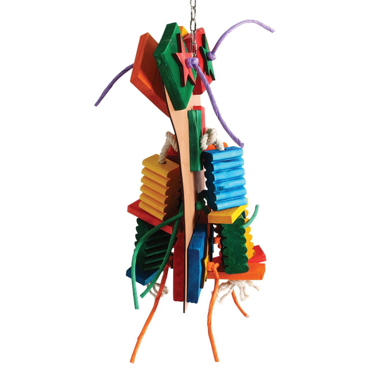 Agabus Wood & Rope Parrot Toy - Large - Image 3