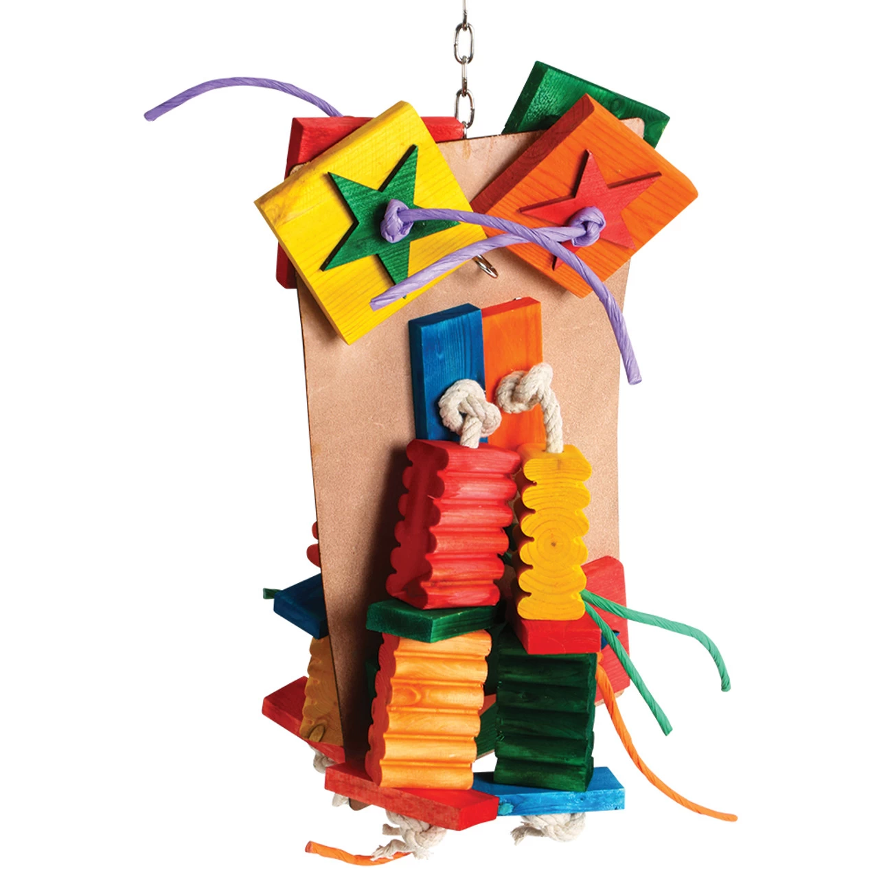 Agabus Wood & Rope Parrot Toy - Large - Image 2