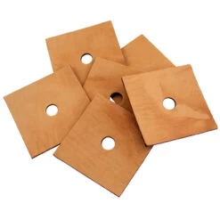 Pack Of 6 Jumbo Leather Squares - Parrot Toy Making Parts