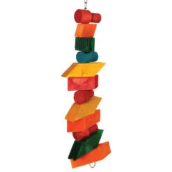 Block Tower Chunky Wood Parrot Toy