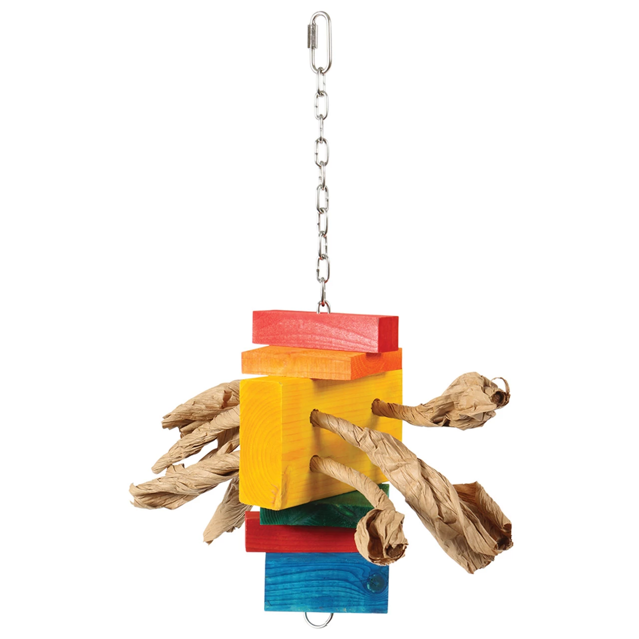 Chunky Chew & Shred Wood & Rope Parrot Toy - Image 4