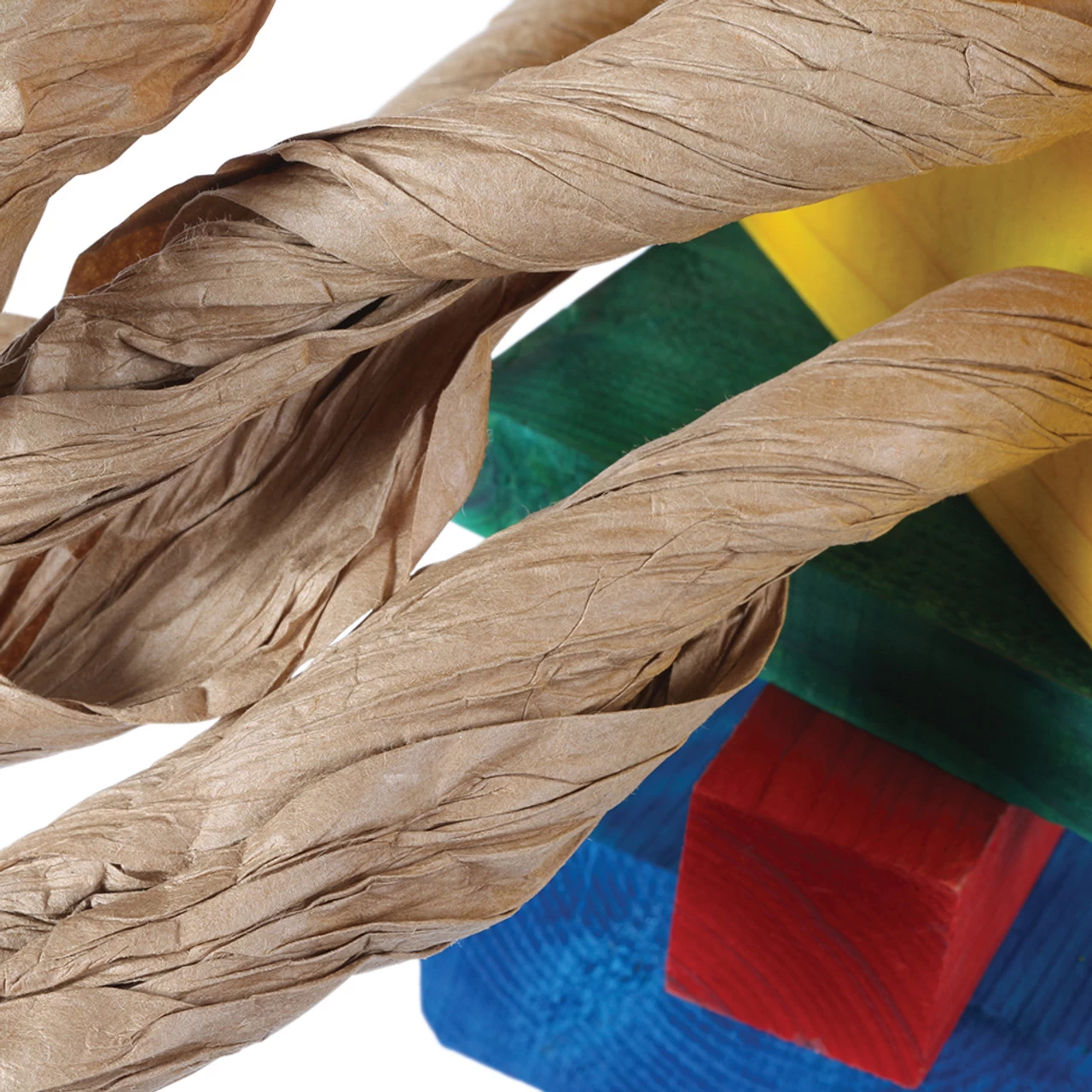 Chunky Chew & Shred Wood & Rope Parrot Toy - Image 5