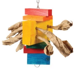 Chunky Chew & Shred Wood & Rope Parrot Toy