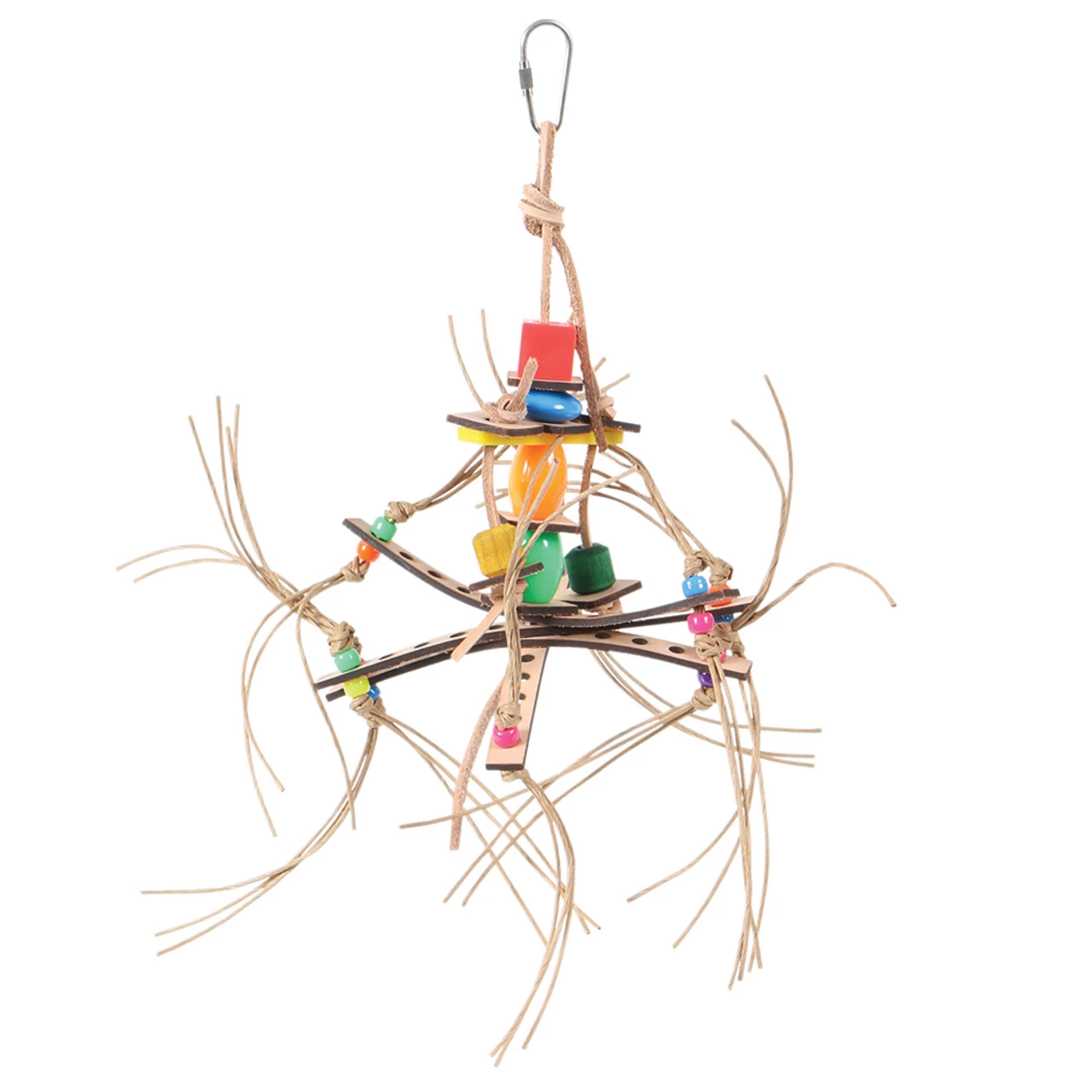 Spirou Paper Rope And Leather Parrot Toy - Image 2