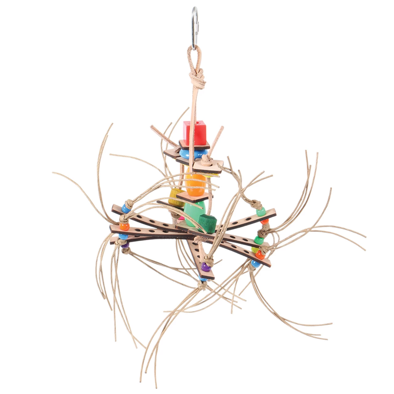 Spirou Paper Rope And Leather Parrot Toy - Image 3