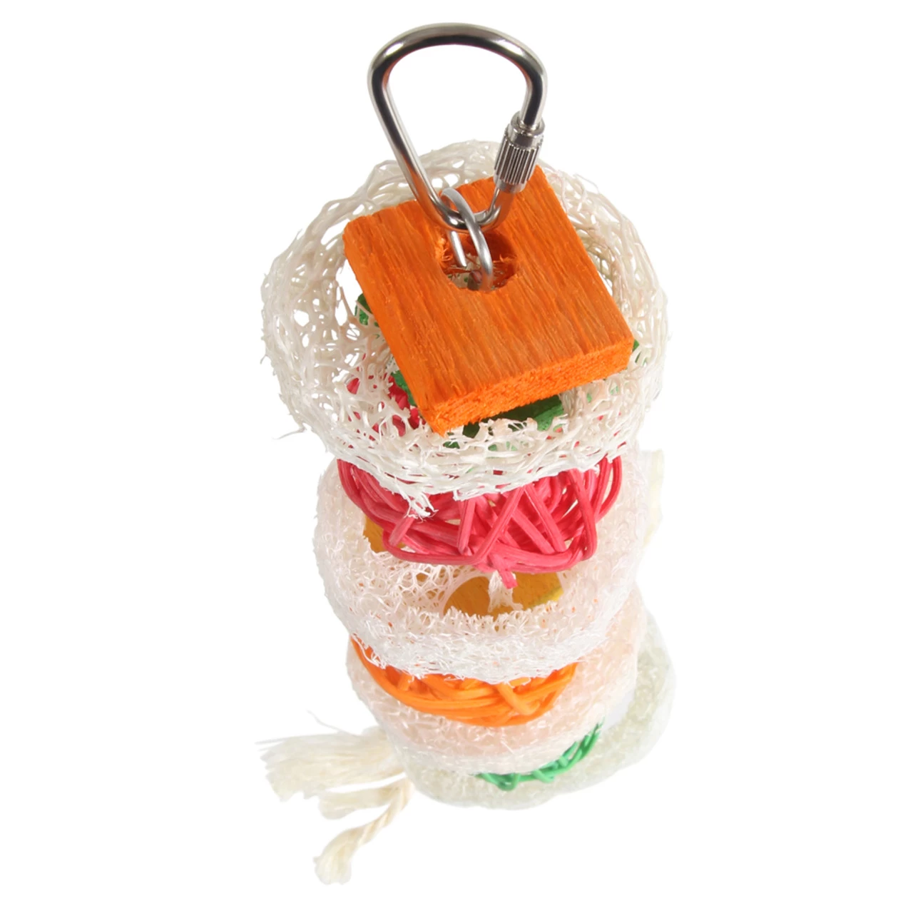 Loofah Stacks & Vine Balls Parrot Toy - Image 2