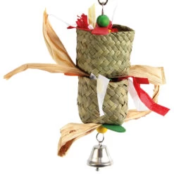 Double Grass Cups Parrot Toy