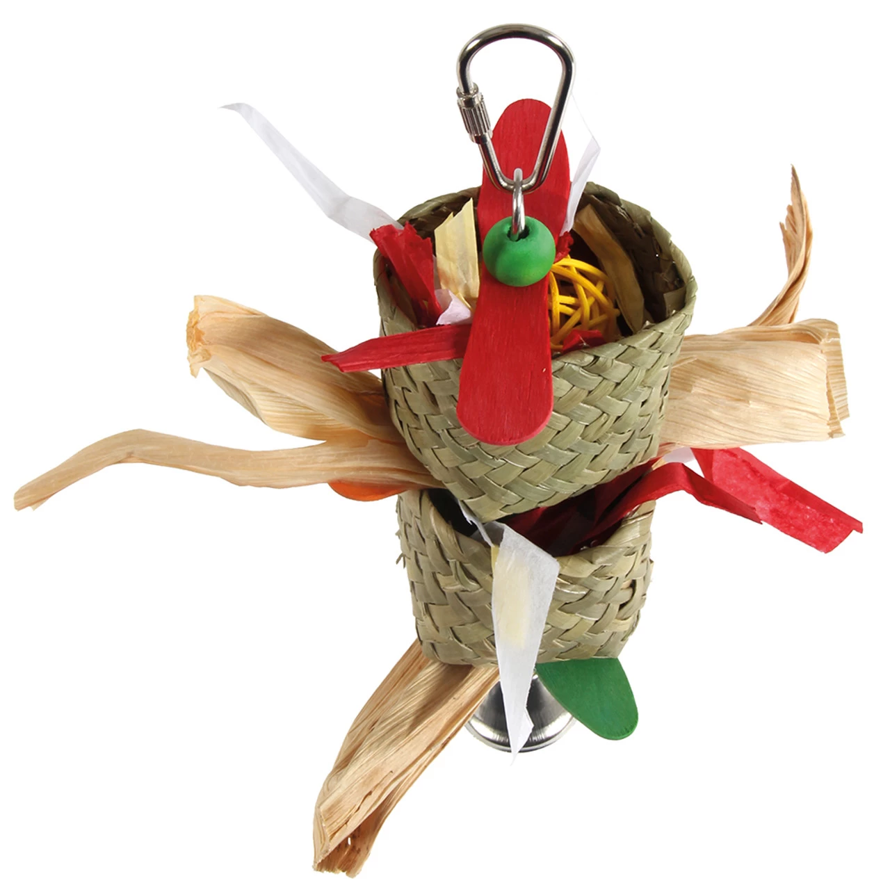 Double Grass Cups Parrot Toy - Image 3