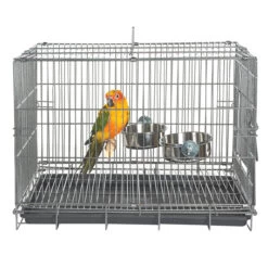 Liberta Folding Parrot Travel Cage Antique