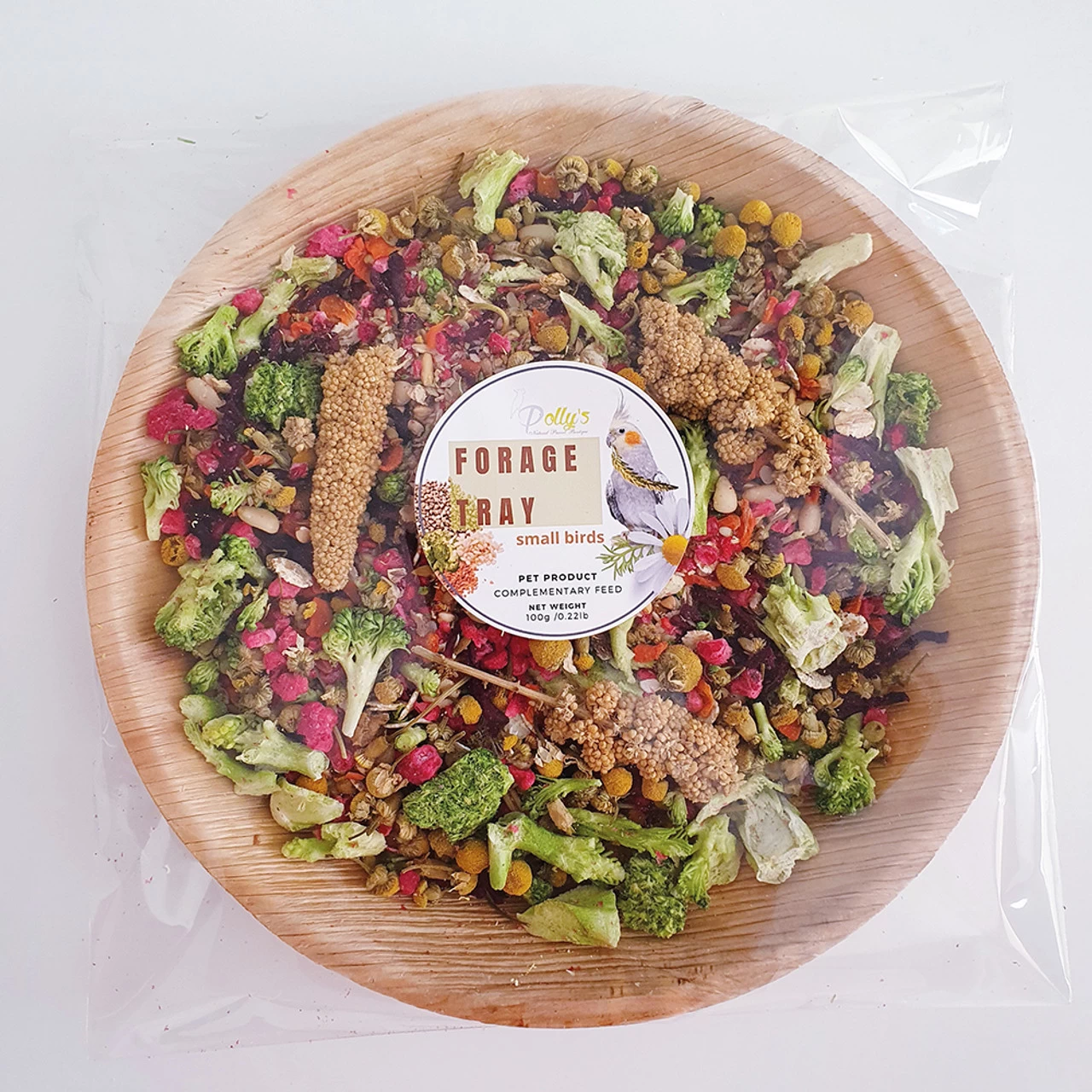 Polly's Naturals Forage Feast Small Parrots 100g - Image 2