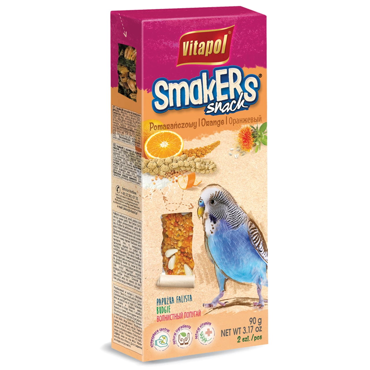 Vitapol Budgie Sticks Twinpack - Orange