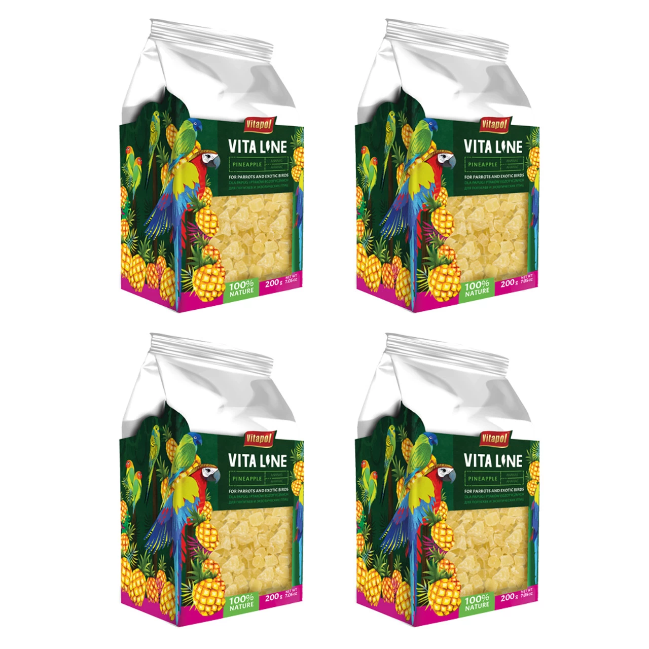 Vitapol Vita Line Pineapple Parrot Treats 200g - Case Of 4