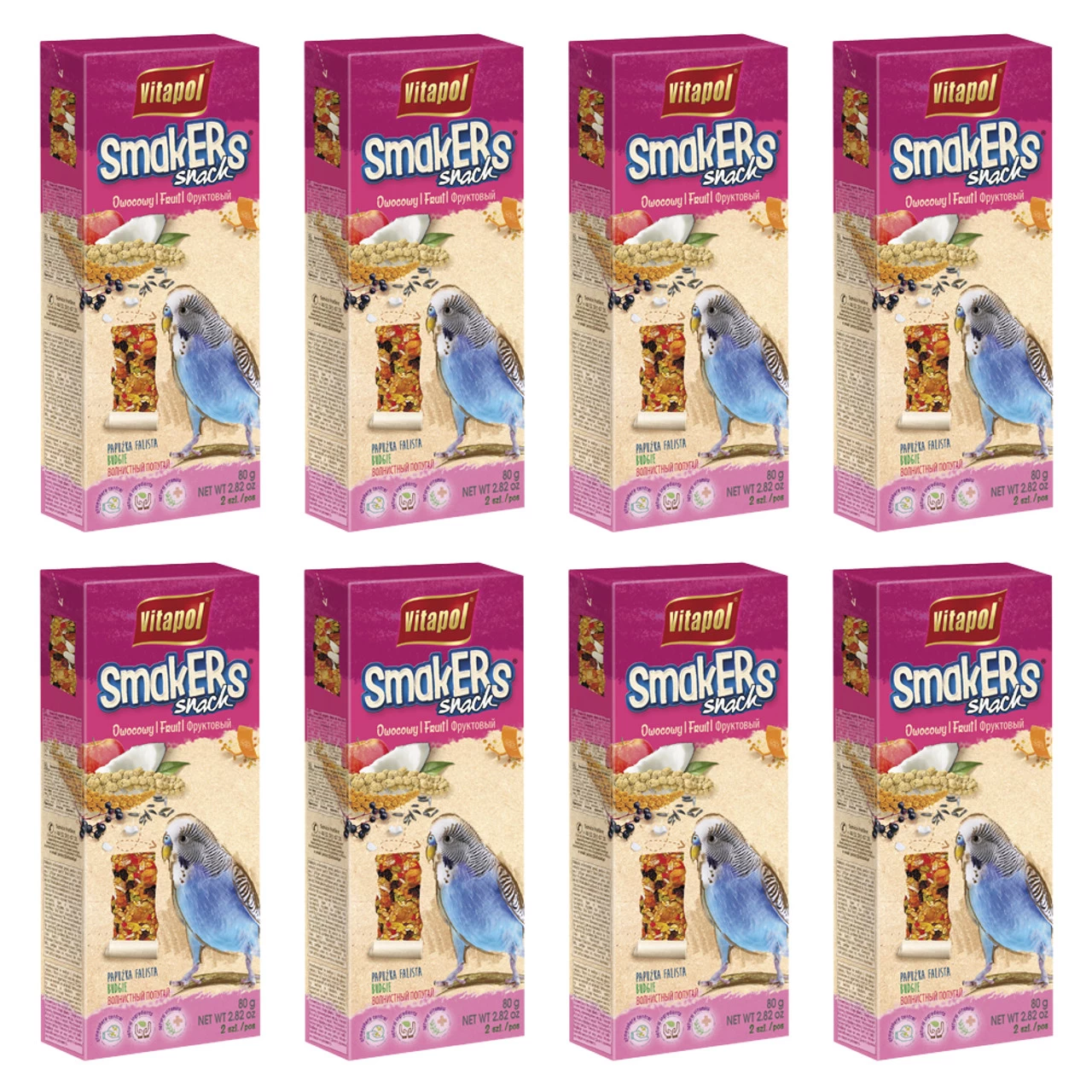 Vitapol Budgie Sticks Twinpack - Fruit - Case Of 8