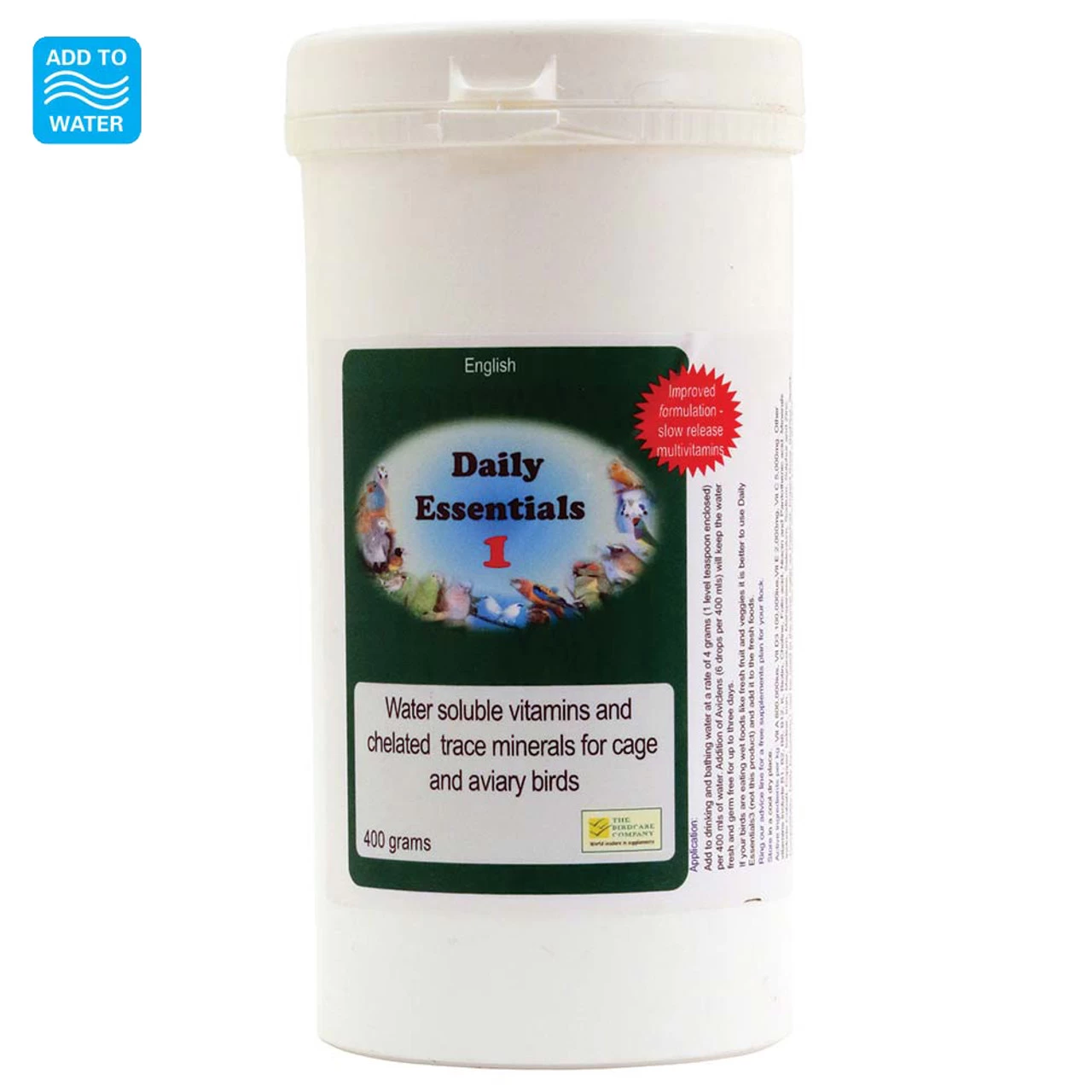 Daily Essentials 1 Soluble Multi-Vitamins For Parrots 400g - Image 2