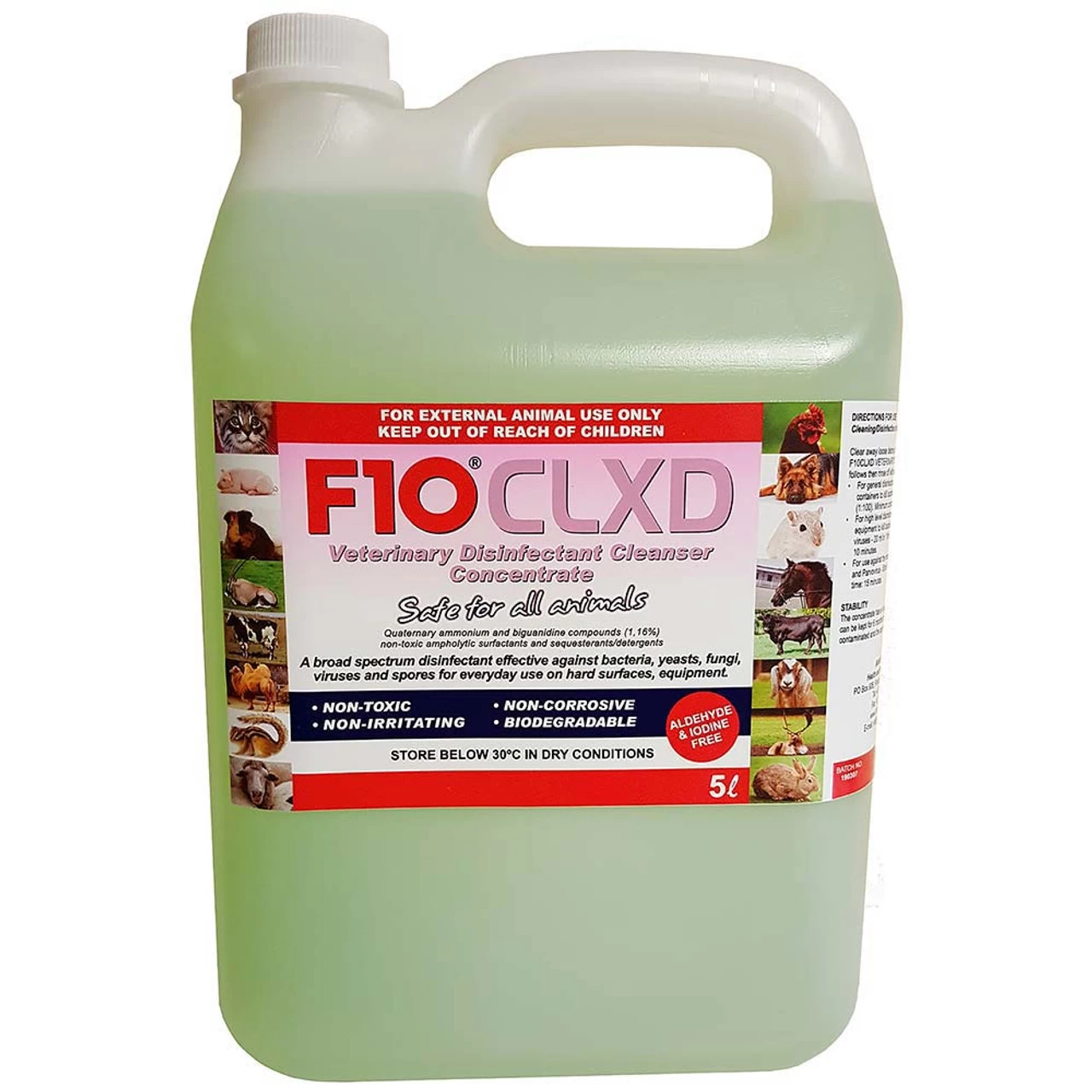 F10 CLXD Avian Disinfectant Cleanser 5 Litre