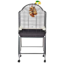 Brazil 2 Parrot Cage And Stand - Antique