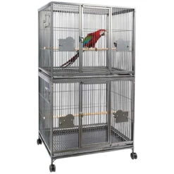 Double Parrot Cage - Antique