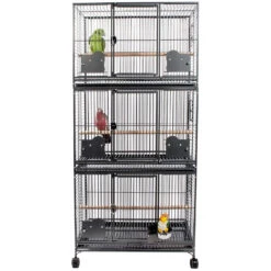 Grande Parrot Cage Triple - Antique